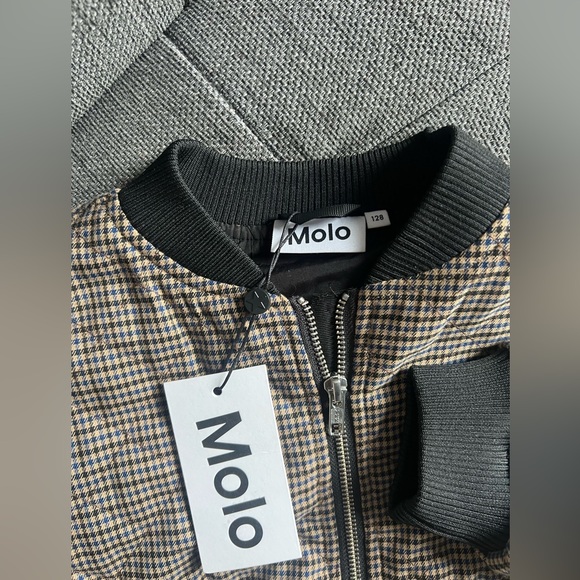 Molo | 7-8 |  “Hanne" jacket in Sand Blue Check, size 128 - Picture 4 of 4
